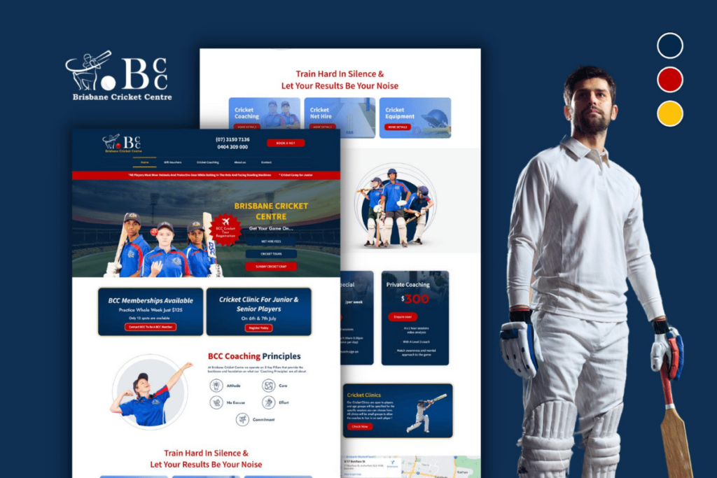 brisbane cricket center web design portfolio img